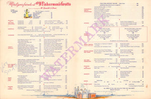 Fisherman's Grotto No. 9, San Francisco 1950s Menu