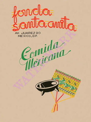 Fonda Santa Anita, Mexico City 1948 Menu Art