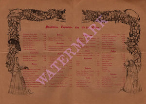Fonda Santa Anita, Mexico City 1950s Menu