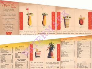 Foolish Virgin Bar, Virgin Isle Hotel, St Thomas 1960s Cocktail Menu