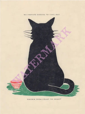 Frenchy's Black Cat, San Antonio Texas 1940s/1950s Rear Print