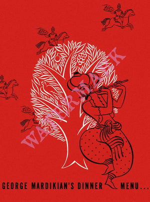 George Mardikian, San Francisco 1970s Menu Art