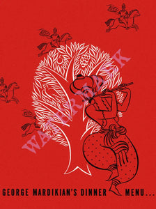 George Mardikian, San Francisco 1970s Menu Art