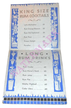 Grand Central Penguin New York 1950s Vintage Americana Menus