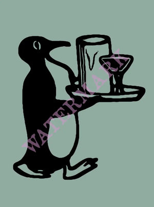 Grand Central Penguin, New York 1950s Menu Art