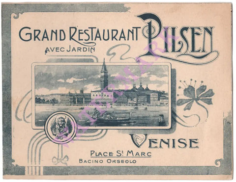 Grand Restaurant Pilsen, Venice Late 19th Century