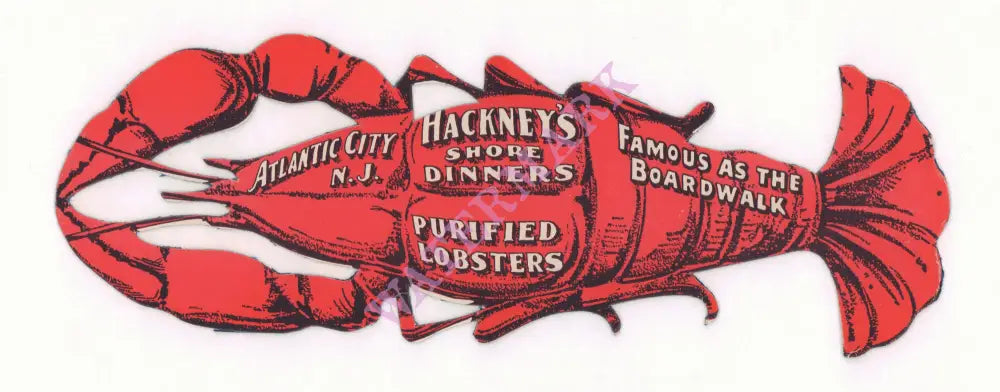 Hackney's, Atlantic City 1930s Menu Art
