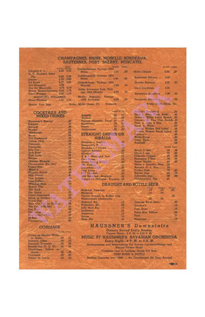 Haussner's, Baltimore circa 1938