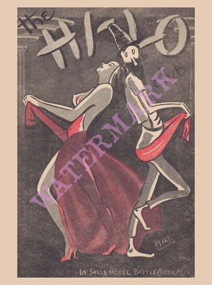 Hi Lo Club Battle Creek Mi 1940s Menu Art