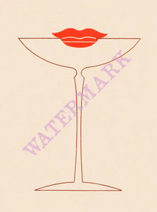 Hoefly's Cocktail Kiss, Long Beach, California 1930s Cocktail art