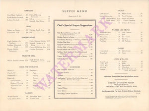 Hotel Coronado Jug Supper, St Louis 1944 Menu