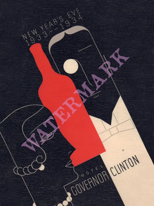 Hotel Governor Clinton, New York, 1933 Menu Design