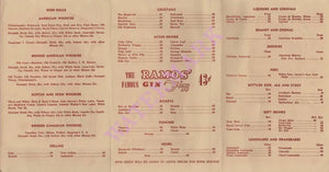 Hotel New Orleans, 1945 Drinks Menu