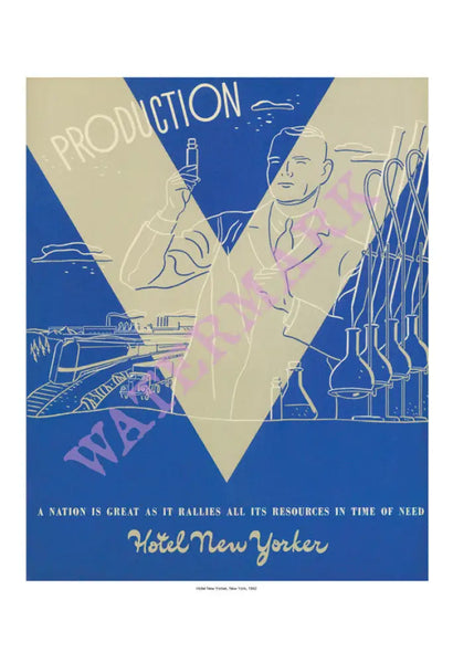 Hotel New Yorker "Production", New York, 1942 Menu