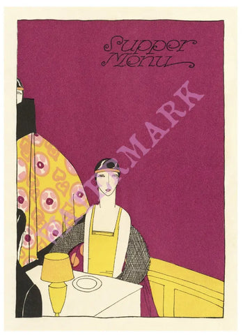 Hotel Statler Boston 1930s Menu Art Vintage Americana Menus