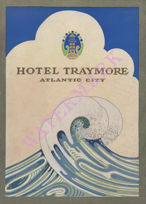 Hotel Traymore, Atlantic City 1920s Menu Art