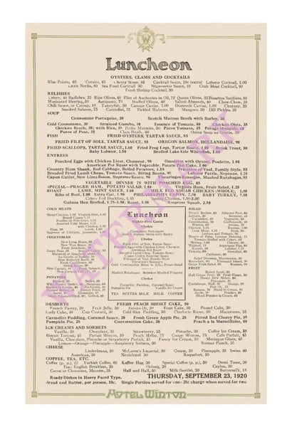 Hotel Winton, Cleveland 1920