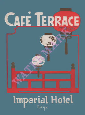 Imperial Hotel Cafe Terrace Tokyo 1961 Menu Art