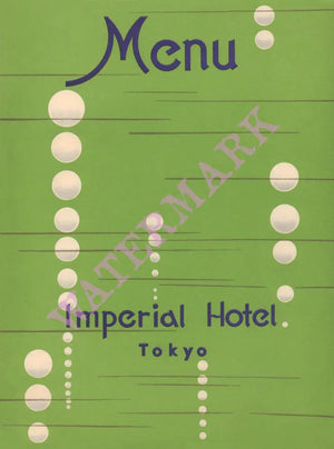 Imperial Hotel, Tokyo 1956 Menu Design