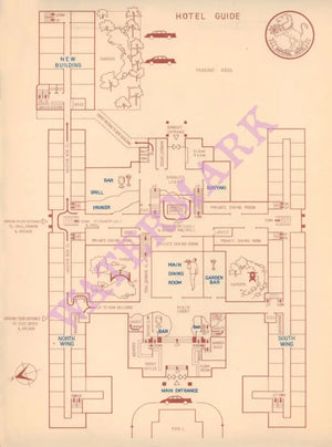 Imperial Hotel, Tokyo 1956 Map
