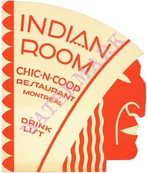 Indian Room, Chic-N-Coop Restaurant, Montreal, 1950