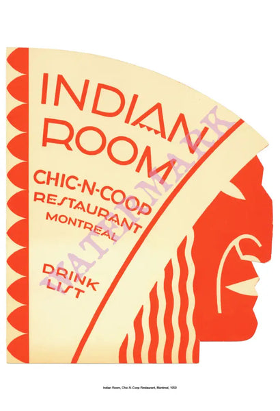 Indian Room, Chic-N-Coop Restaurant, Montreal, 1950