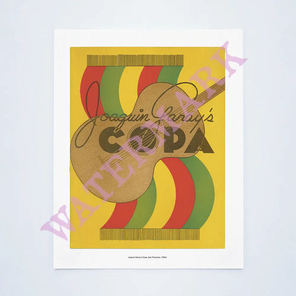 Joaquin Garay's Copa, San Francisco, 1950s Vintage Menu Art