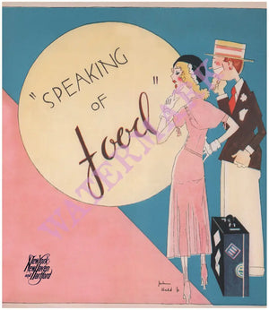 John Held Jr New Haven Railroad "Speaking of Food" 1932