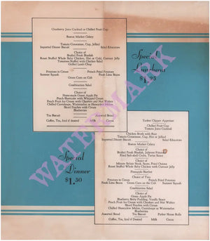 John Held Jr New Haven Railroad "Speaking of Food" 1932 Rear Cover