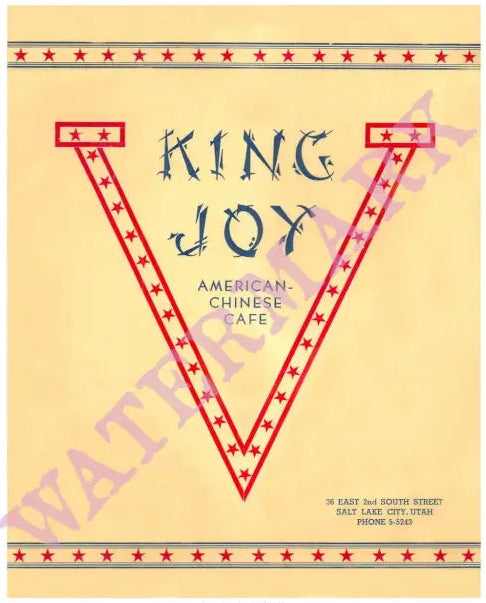 King Joy Salt lake City 1940s Harley Spiller Collection Cool Culinaria