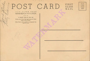 Kitty Davis Air-Liner Miami Beach 1940s Vintage Americana Menus