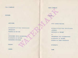 KLM, Artist's Impression Of A Dutch Fairground - Jo Klingers, 1955 Menu