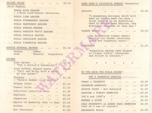 Koala Blue, Los Angeles 1983 Mmenu 