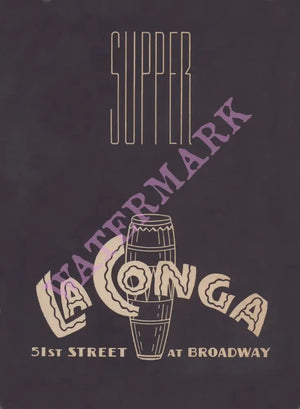 La Conga, New York 1950s Menu Art