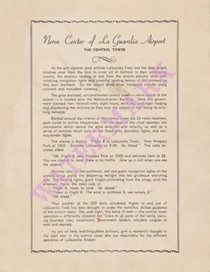 La Guardia Airport Control Tower, New York 1941