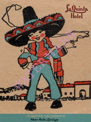 La Quinta Hotel, Palm Springs 1930s Matchbook Cover