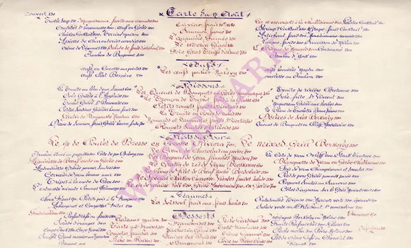 Le Berkeley Paris 1950s Vintage Americana Menus