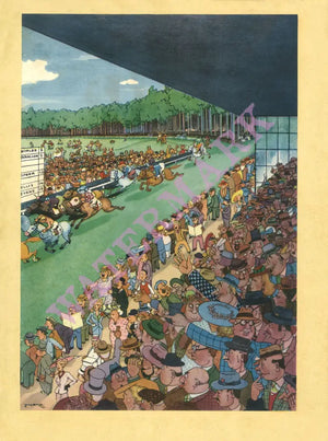 Le Canterbury Brussels, Racetrack by Jean Droit Menu Art 1990s