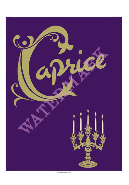 Le Caprice, London, 1973 Vintage Menu Print