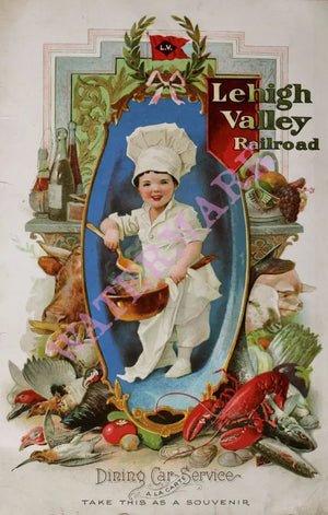 Lehigh Valley Railroad Dining Car Service 1913