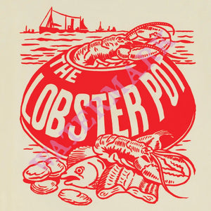 Lobster Pot Blackpool 1960s 48’’x48’’ Lobster Pot Metal Print 50% Final Payment Vintage British Menus