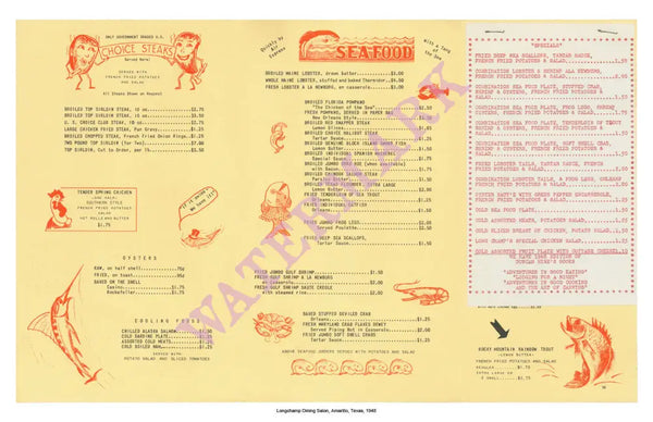 Long Champ Dining Salon, Amarillo, Texas, 1948
