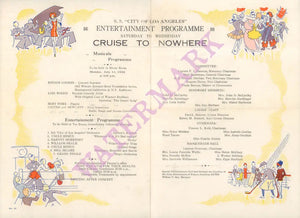 Steam Ship City Of Los Angeles, Cruise to Nowhere 1932 Prohibition Cruise