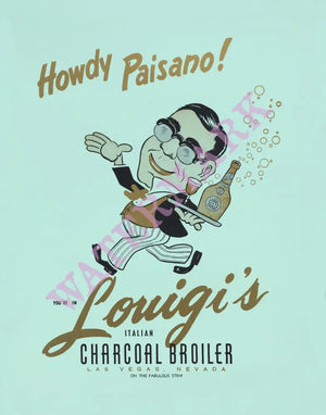 Louigi's (Blue), Las Vegas, 1960s | Vintage Menu Art - cover