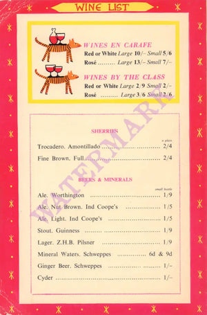 Lyons’ Corner House London 1960s Posters Prints & Visual Artwork