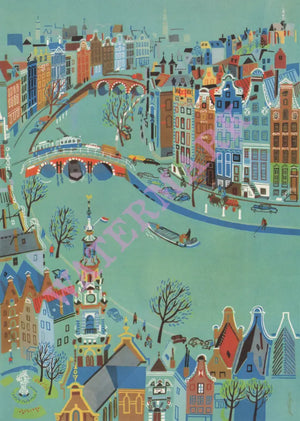 M.S. Oranje, Nederland Line 1964 Menu Art