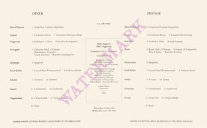 M.S. Oranje, Nederland Line 1964 Menu