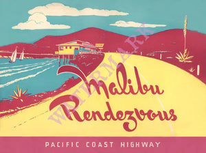 Malibu Rendezvous, Malibu 1960s Menu Art