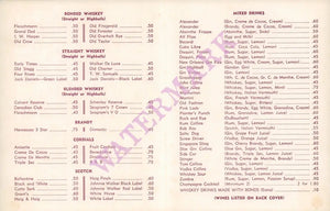Martin Bros. Liquors, New Orleans, 1940s | Vintage Menu Art - drink menu