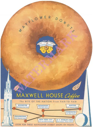 Mayflower Donuts Front Cover, San Francisco and New York World's Fairs, 1939